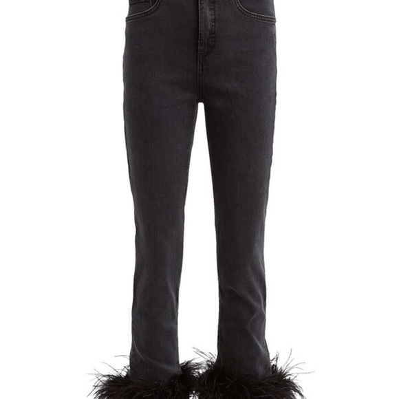 VERONICA BEARD
Kareena Feather-Trimmed Skinny Jeans​​​ - Picture 3 of 7